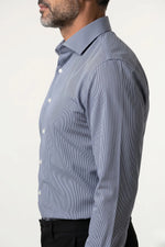 Camisa Social Masculina Listrada Tradicional Mil Raias