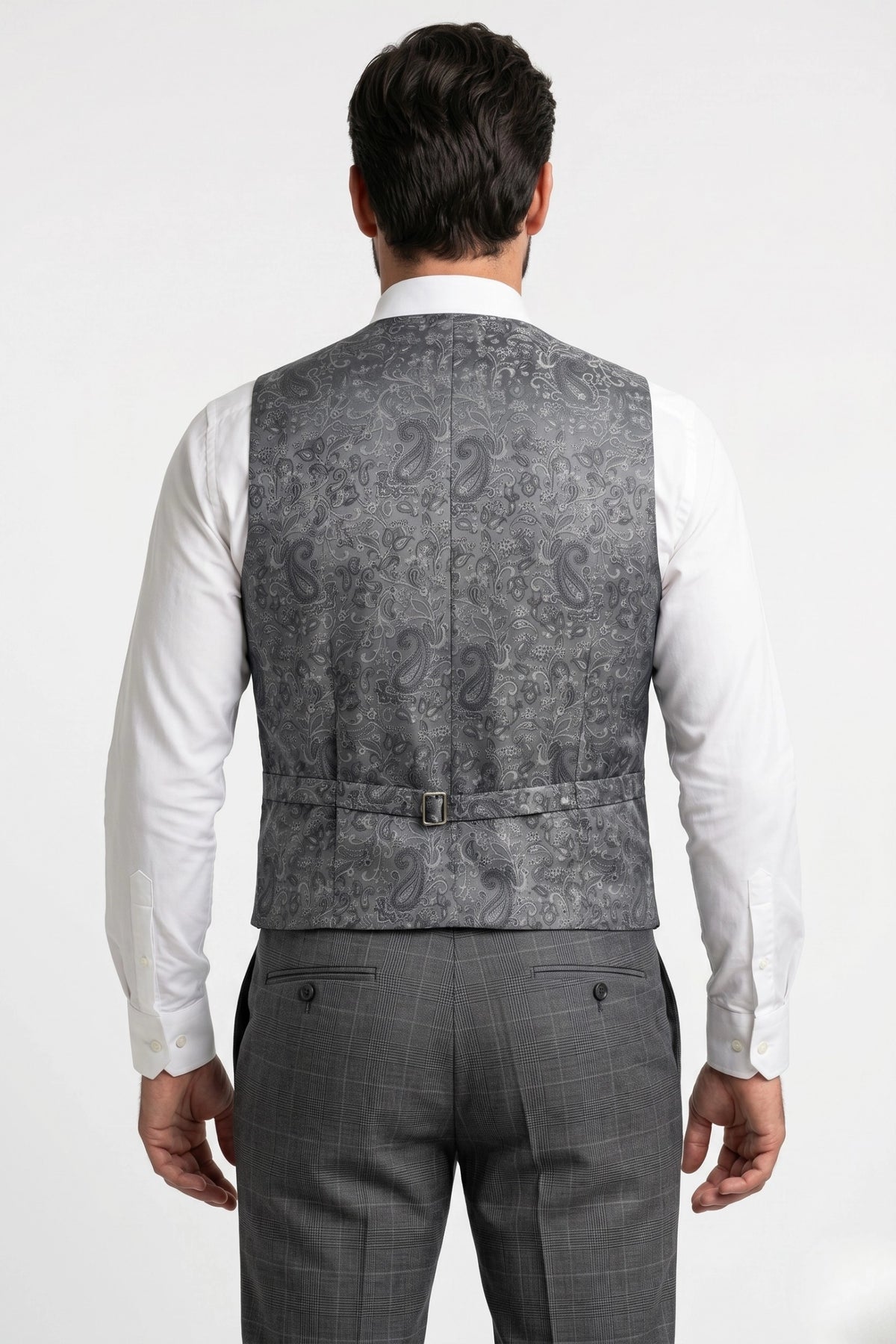 Terno Masculino Poliviscose Slim Príncipe de Gales Vicenza