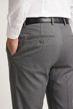 Calça Social Masculina Tradicional Cinza Escuro