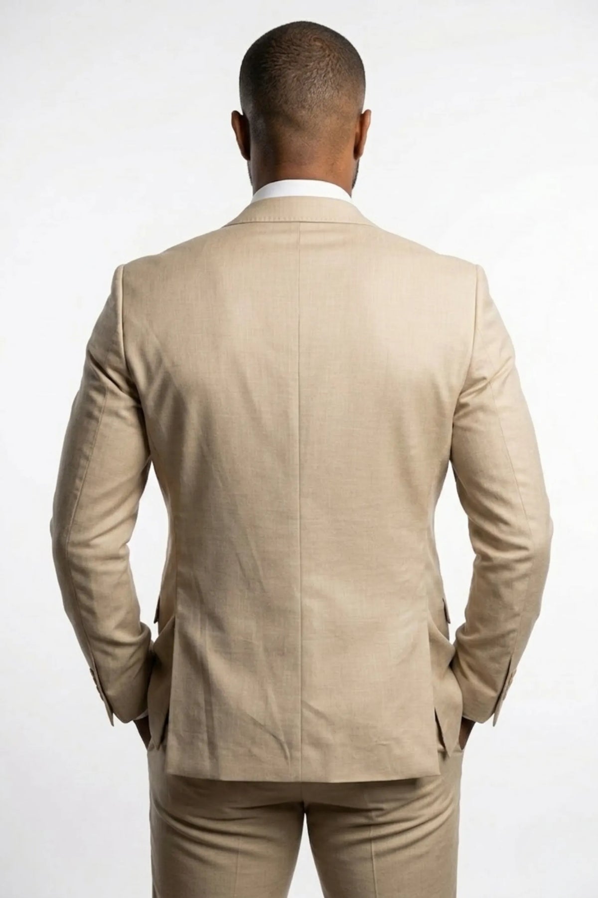Terno Masculino Poliviscose Semi Slim Bege Riviera