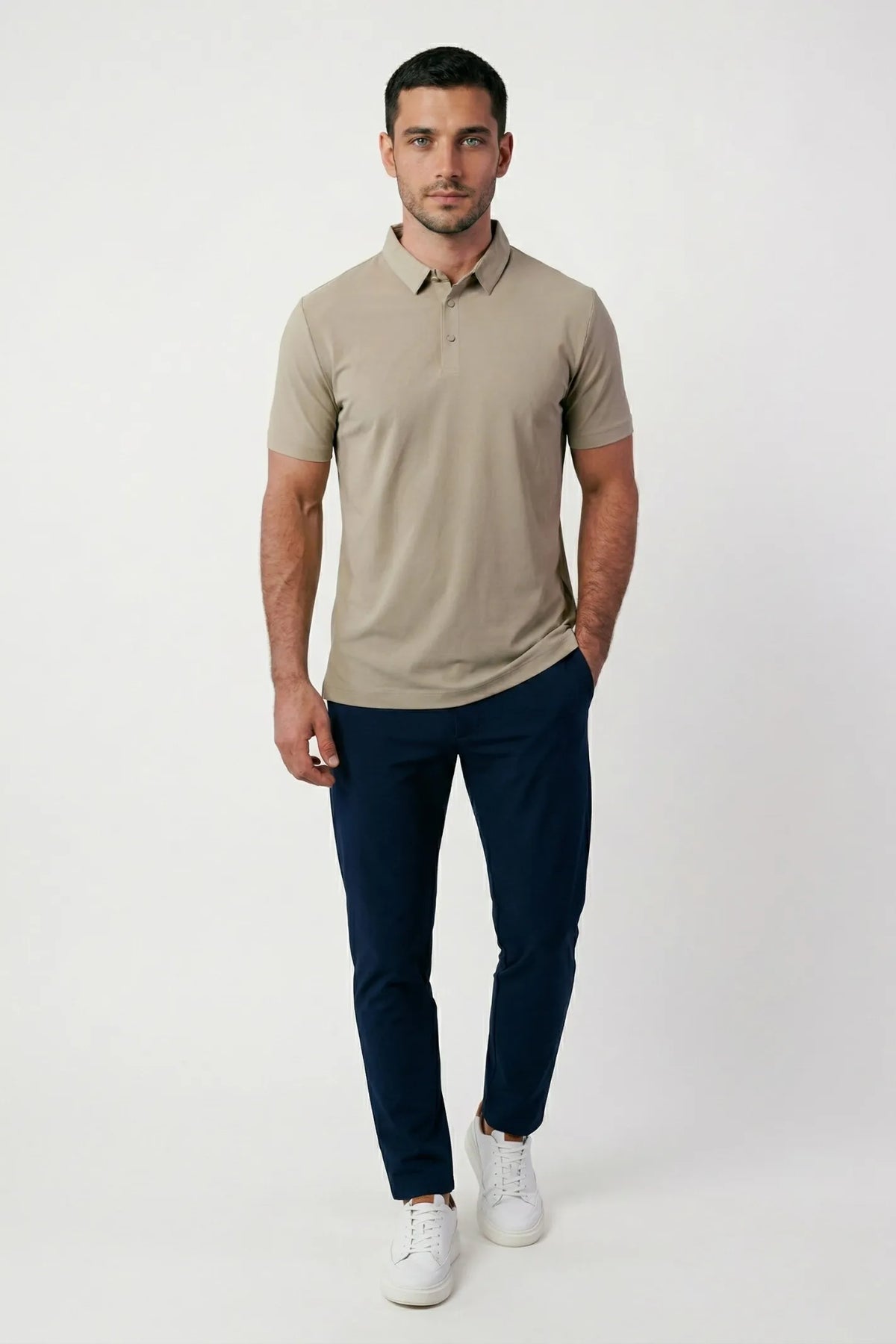 Camisa Polo Masculina Tech com Elastano