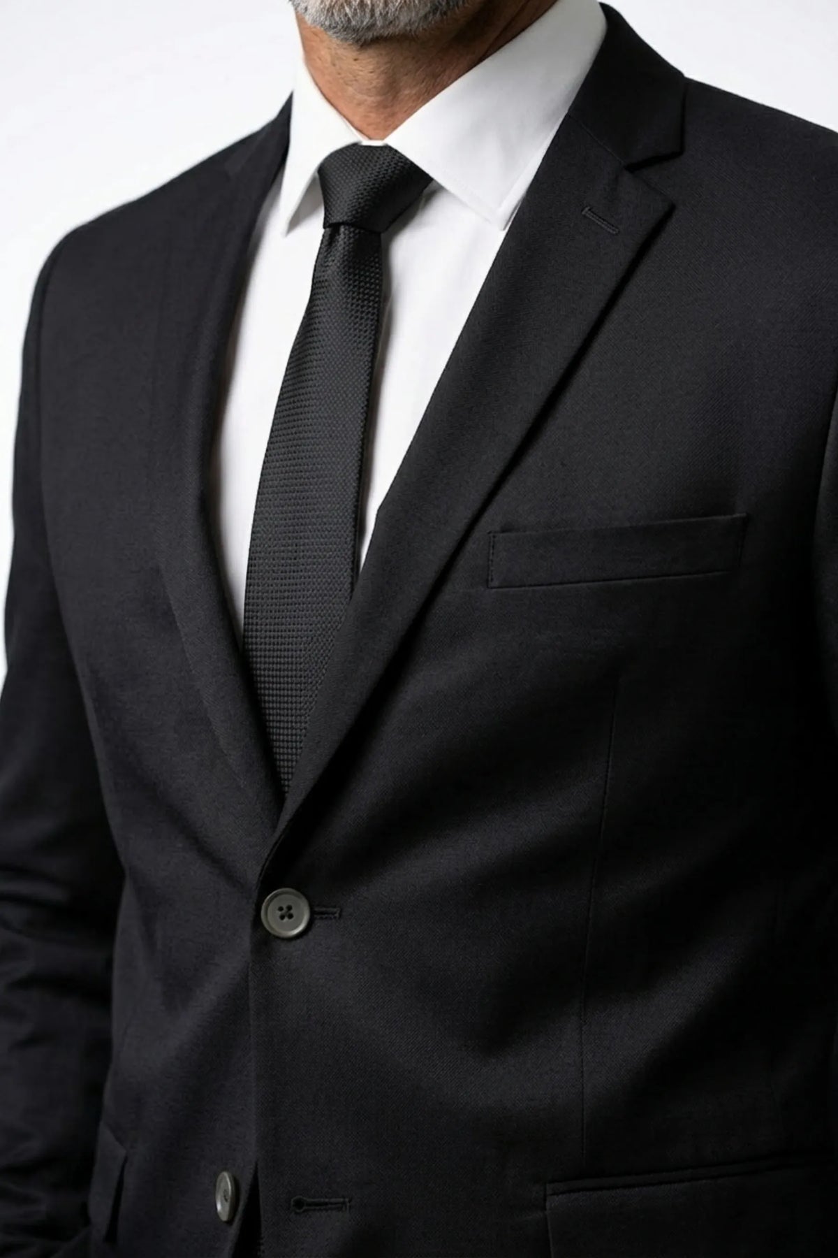 Terno Masculino Poliéster Slim Preto