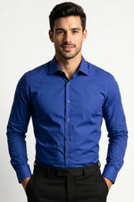 Camisa Social Masculina Slim com Elastano