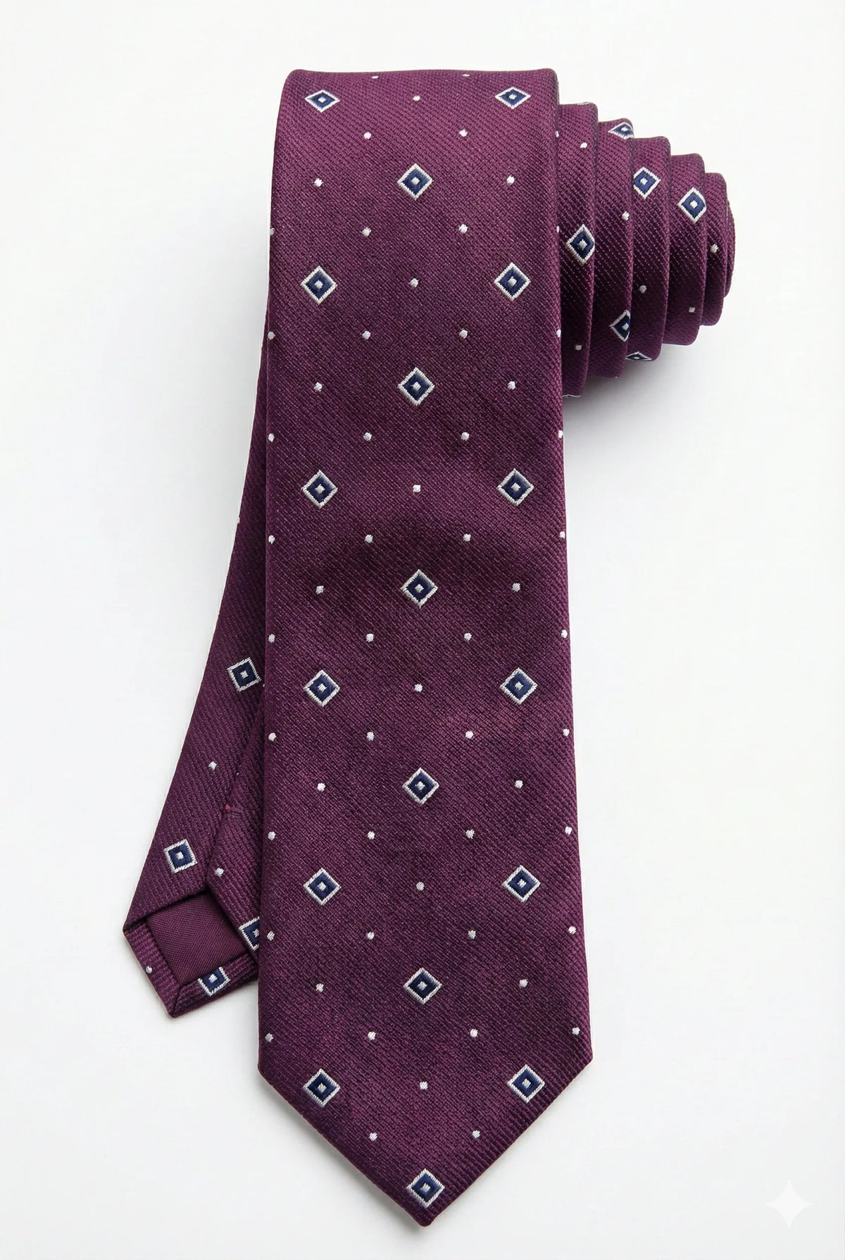 Gravata Masculina Estilo Seda Semi Slim Geométrica