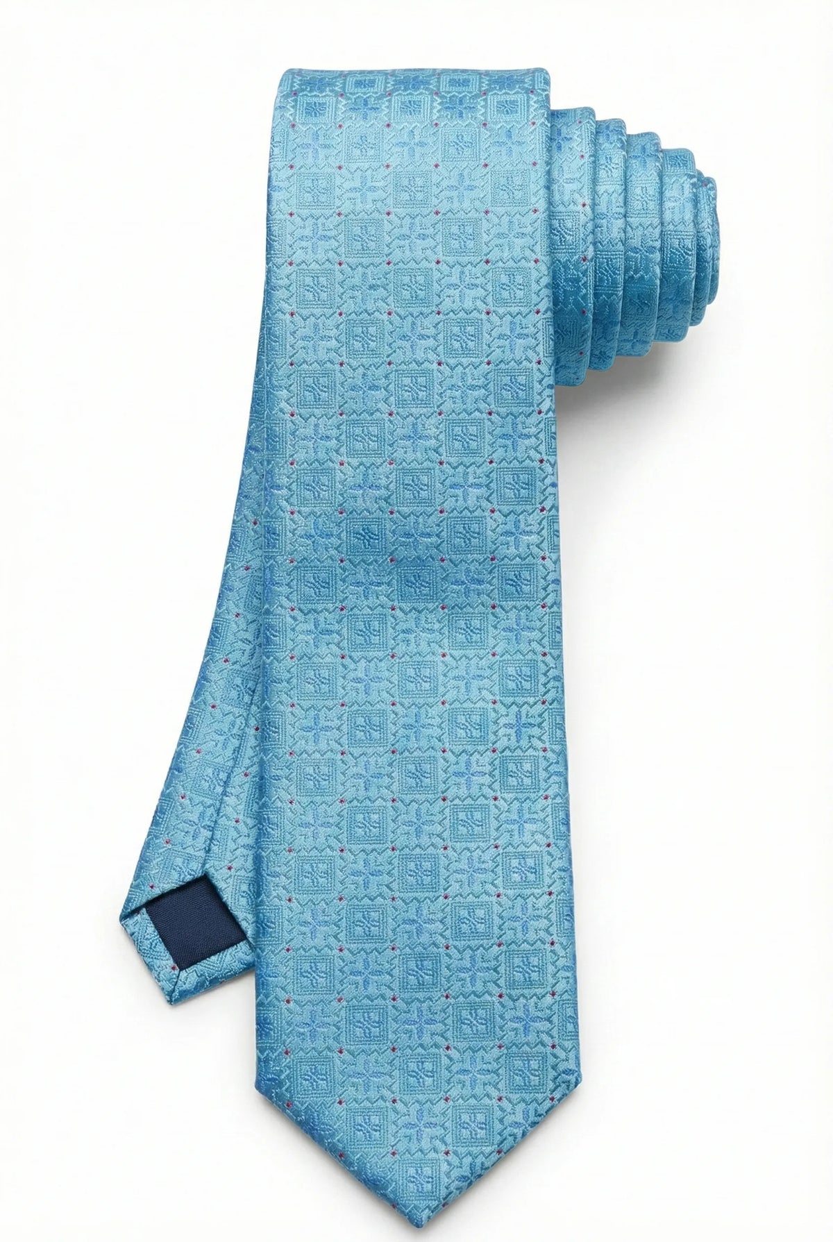 Gravata Masculina Estilo Seda Semi Slim Geométrica