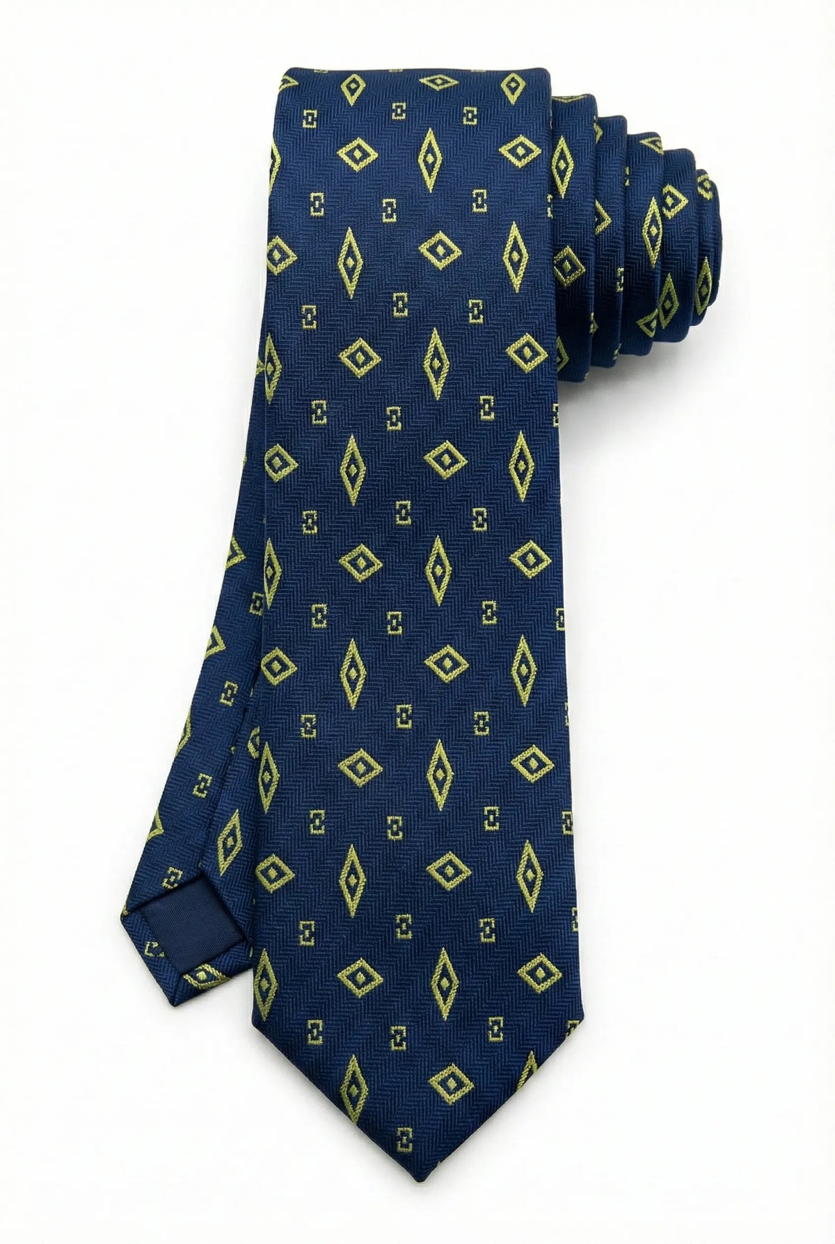 Gravata Masculina Estilo Seda Semi Slim Geométrica