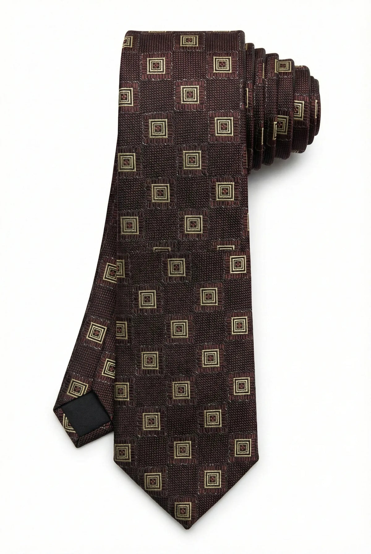 Gravata Masculina Estilo Seda Semi Slim Geométrica