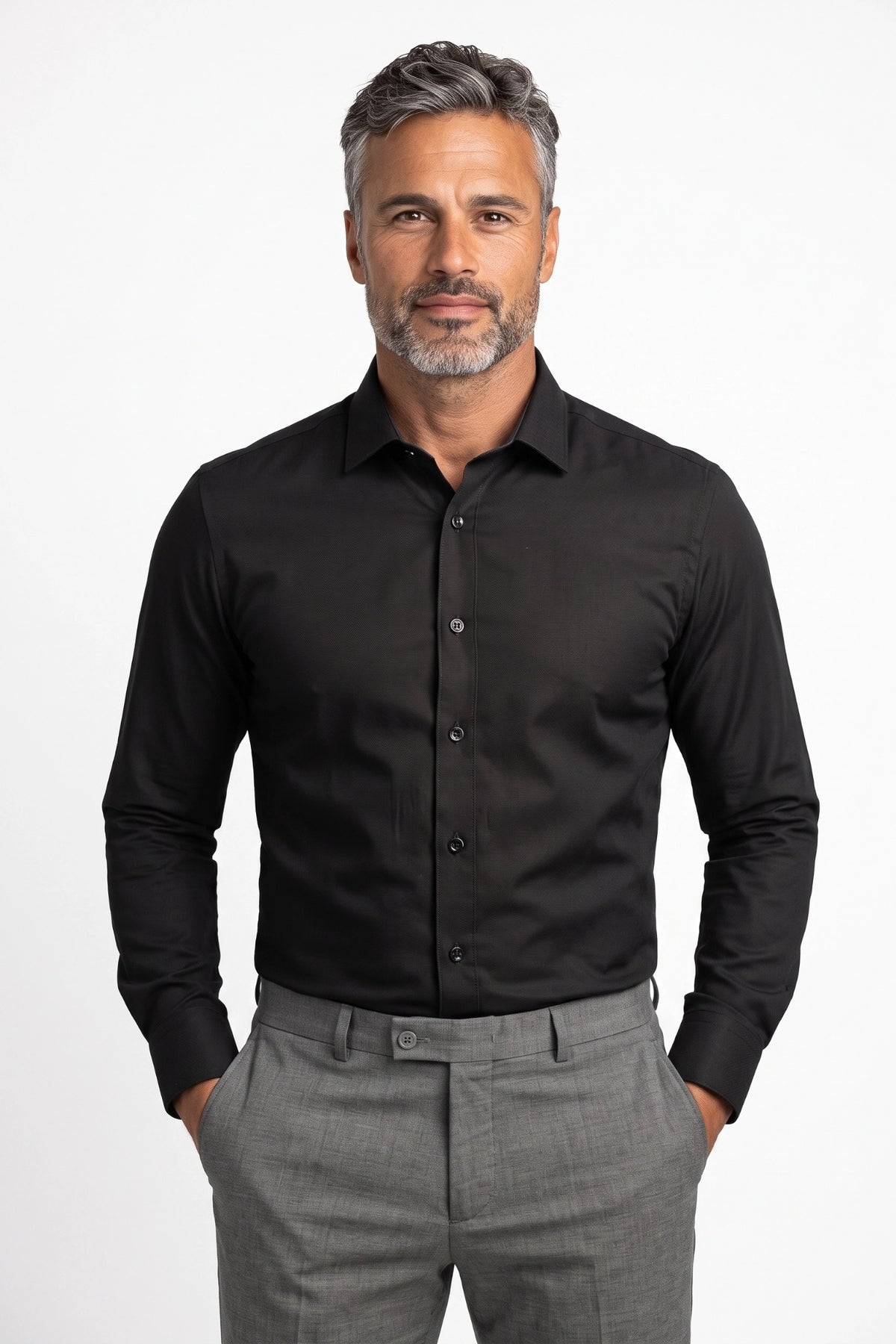 Camisa Social Slim Fibra de Bambu Texturizada