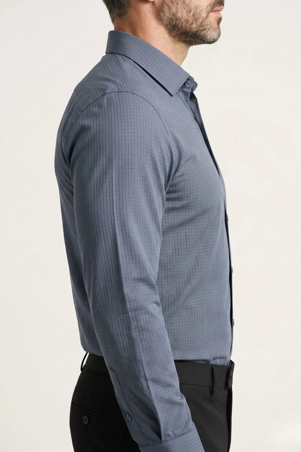 Camisa Social Fibra de Bambu Slim Quadriculada
