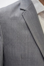 Terno Masculino Poliéster Semi Slim Cinza Xadrez