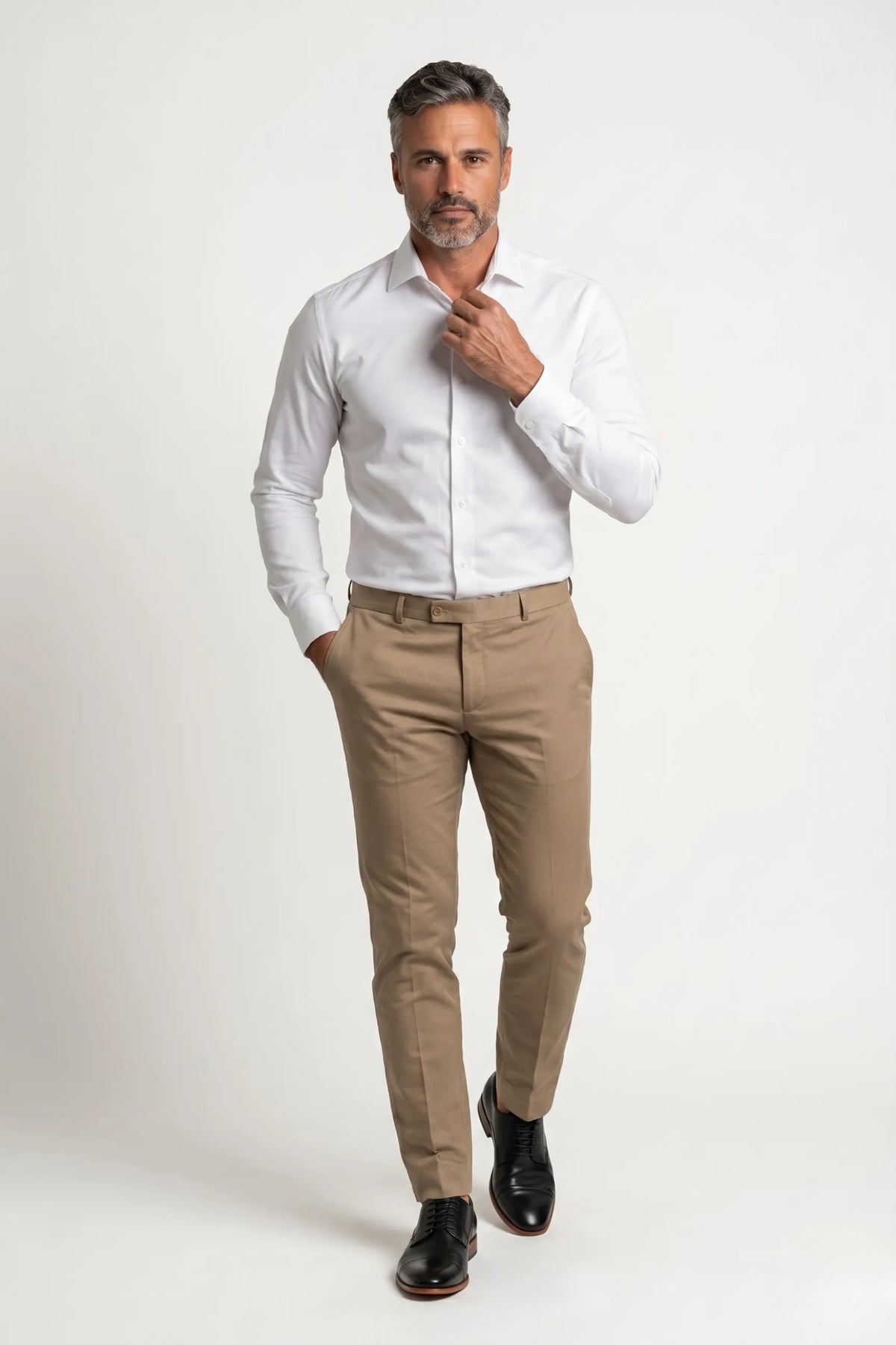 Camisa Social Slim Fit em Algodão Premium