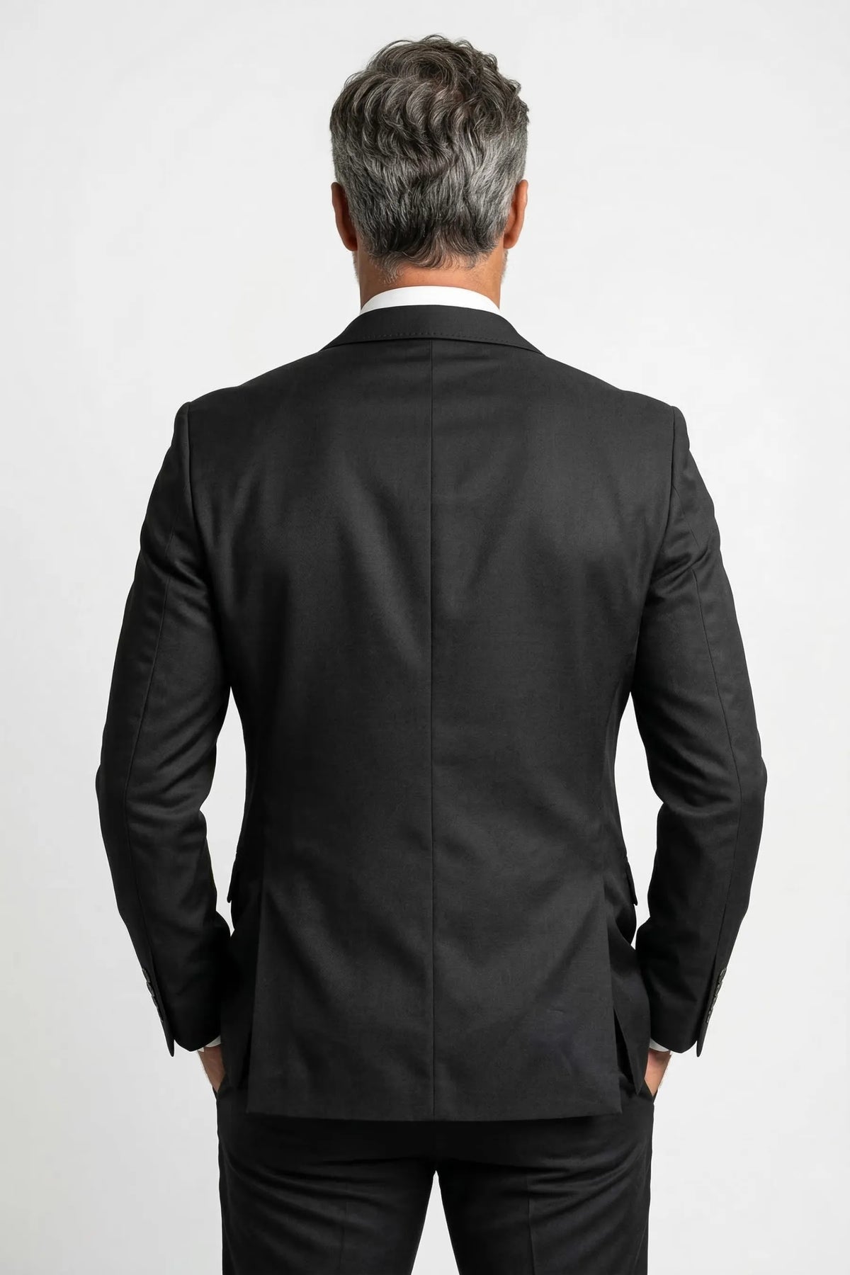 Terno Masculino Poliéster Slim Preto