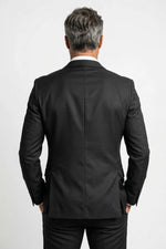 Terno Masculino Poliéster Slim Preto