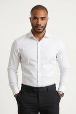 Camisa Social Masculina Super Slim com Elastano