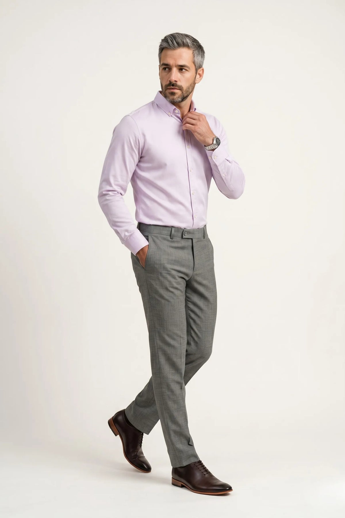 Camisa Social Masculina Slim em Oxford Modal