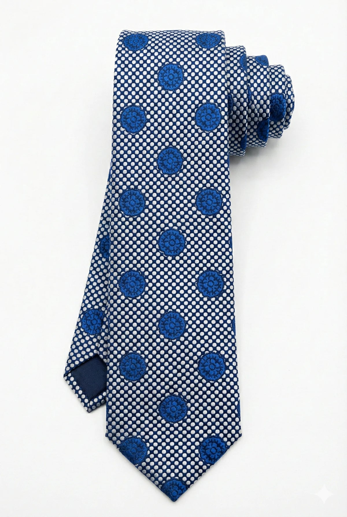 Gravata Masculina Estilo Seda Semi Slim Poá