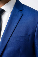 Terno Masculino Poliéster Semi Slim Azul Turquesa