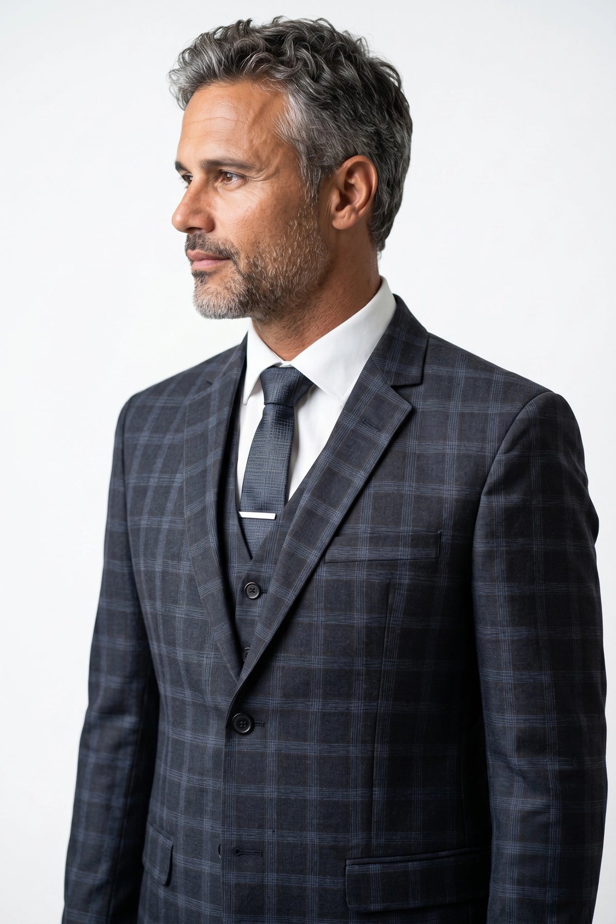 Terno Masculino Poliviscose Slim Xadrez Bellagio