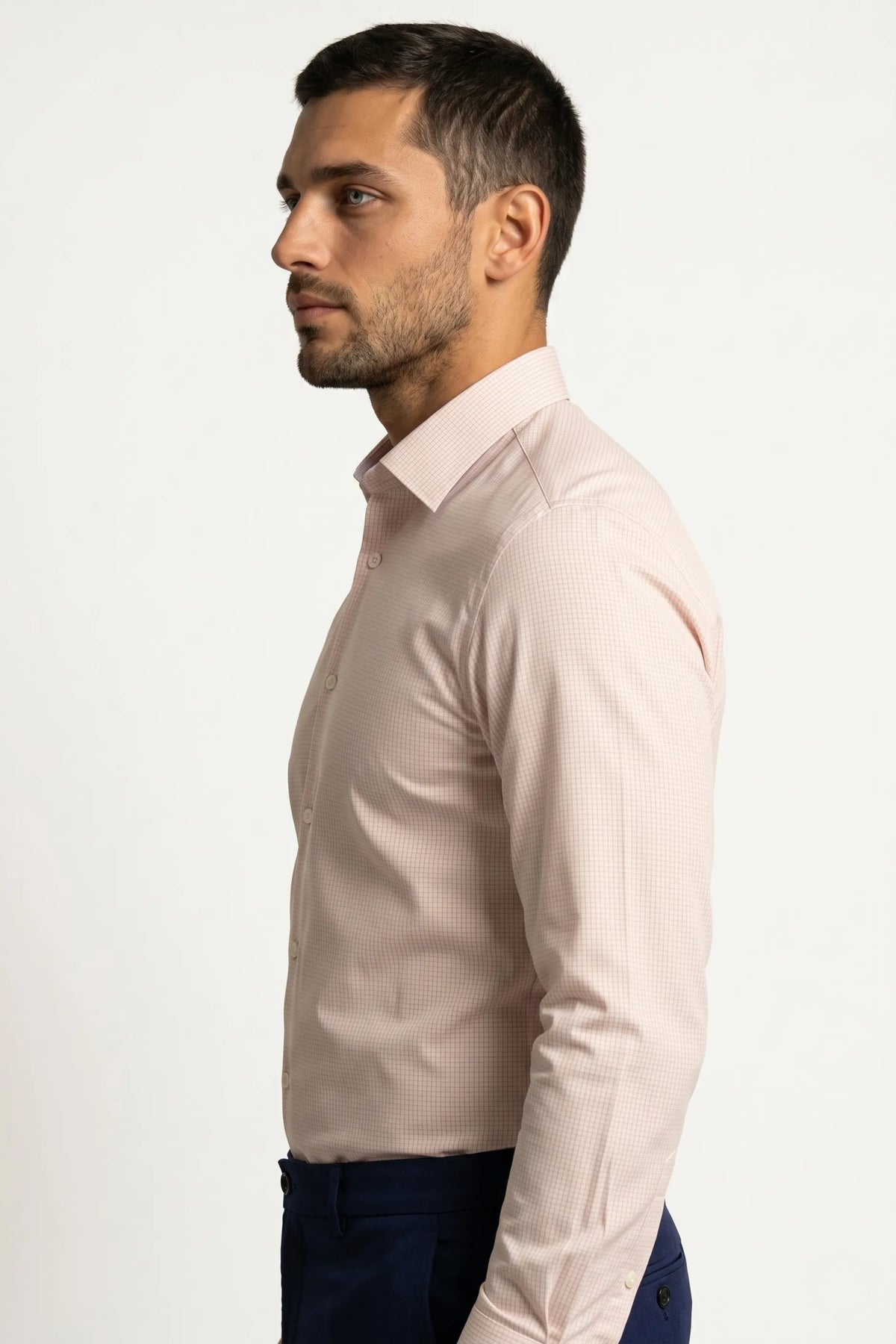 Camisa Social Masculina Xadrez Fino Tradicional