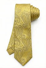 Gravata Masculina Gold Semi Slim Arabesco