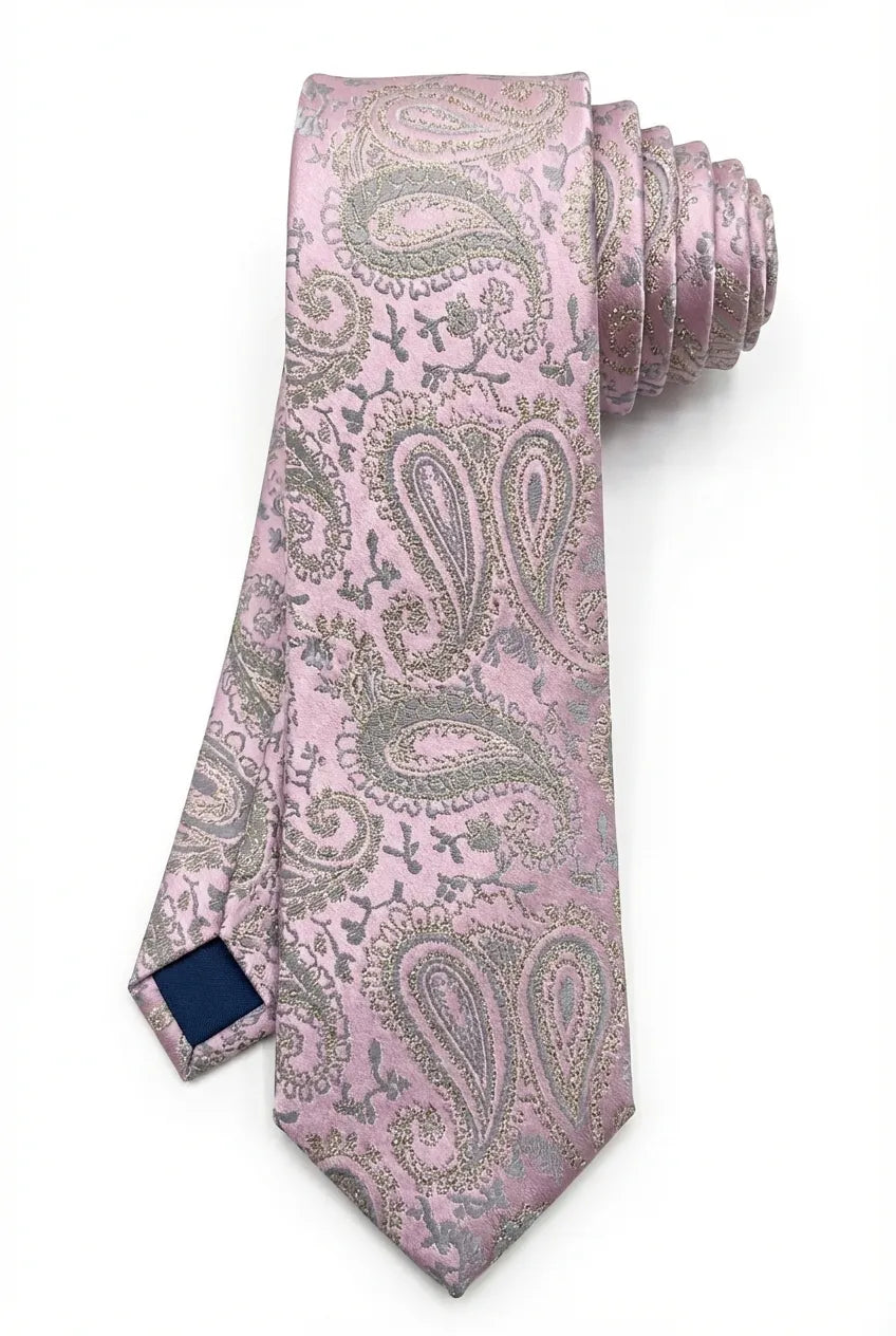 Gravata Masculina Gold Semi Slim Arabesco