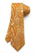 Gravata Masculina Gold Semi Slim Arabesco