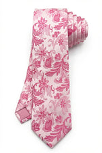 Gravata Masculina Gold Semi Slim Floral