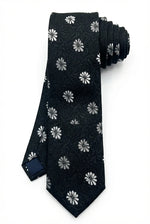 Gravata Masculina Gold Semi Slim Floral