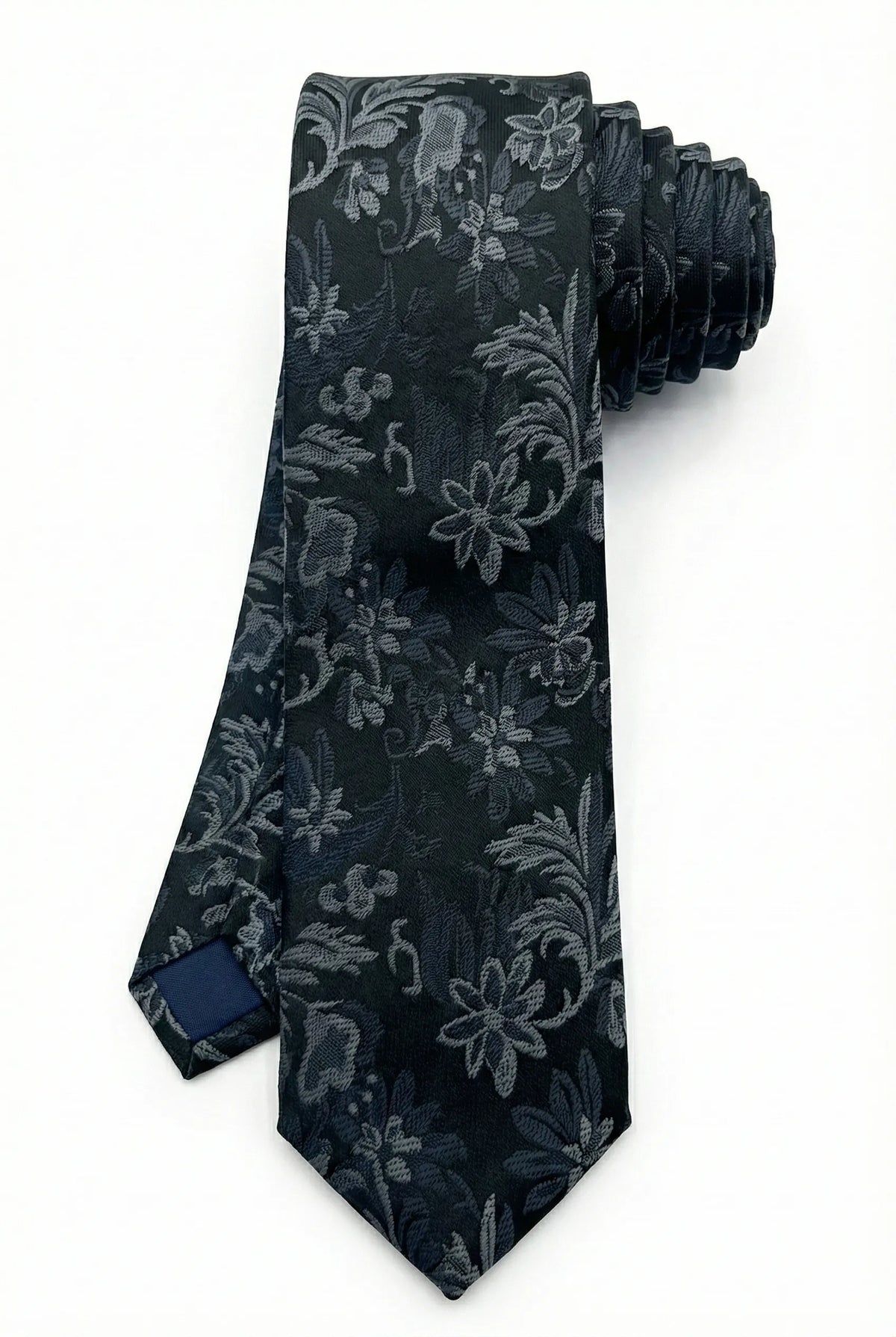 Gravata Masculina Gold Semi Slim Floral