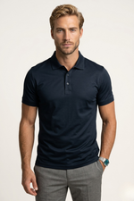 Camisa Polo em Algodão Pima com Elastano