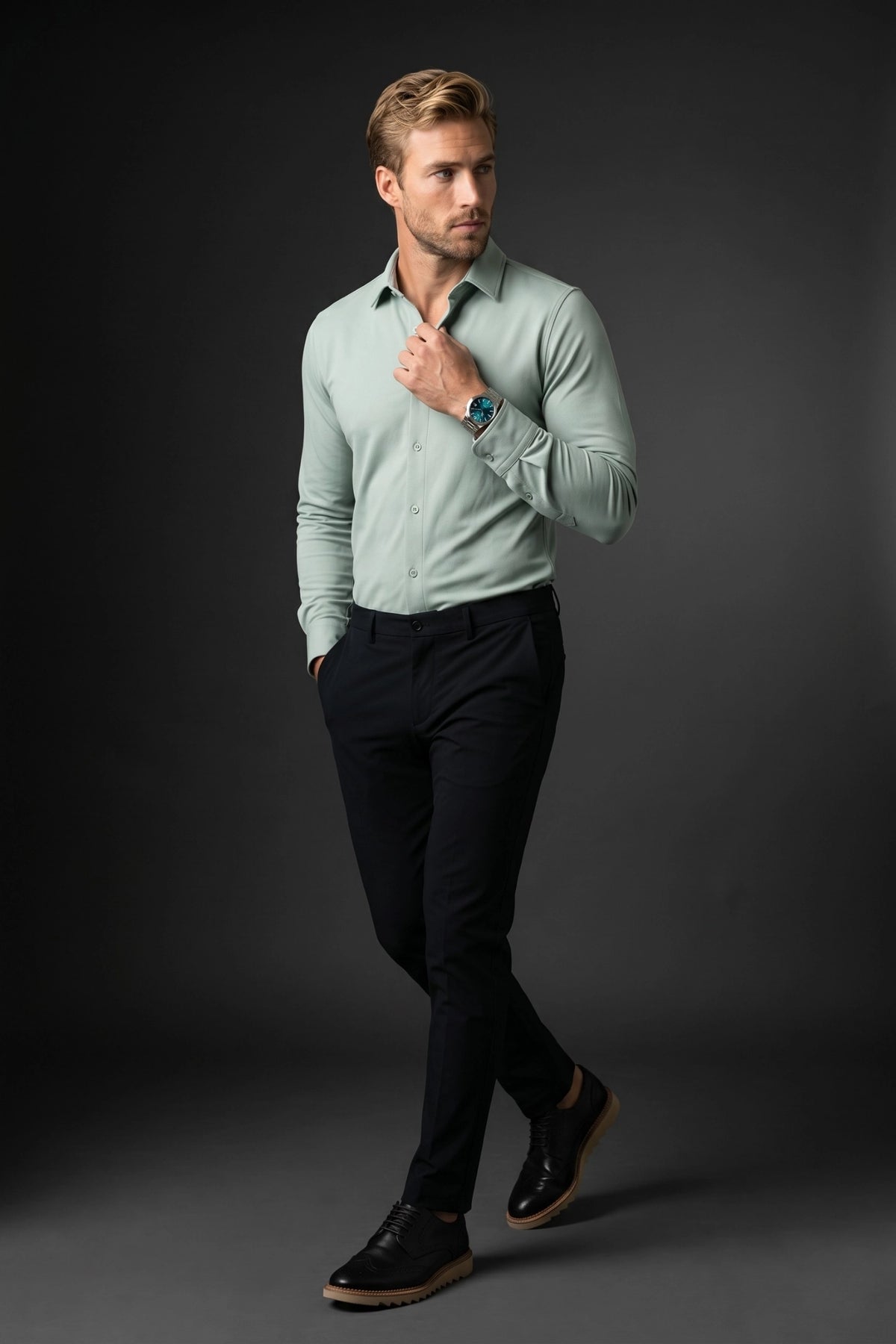 Camisa Social Tech Texturizada com Elastano