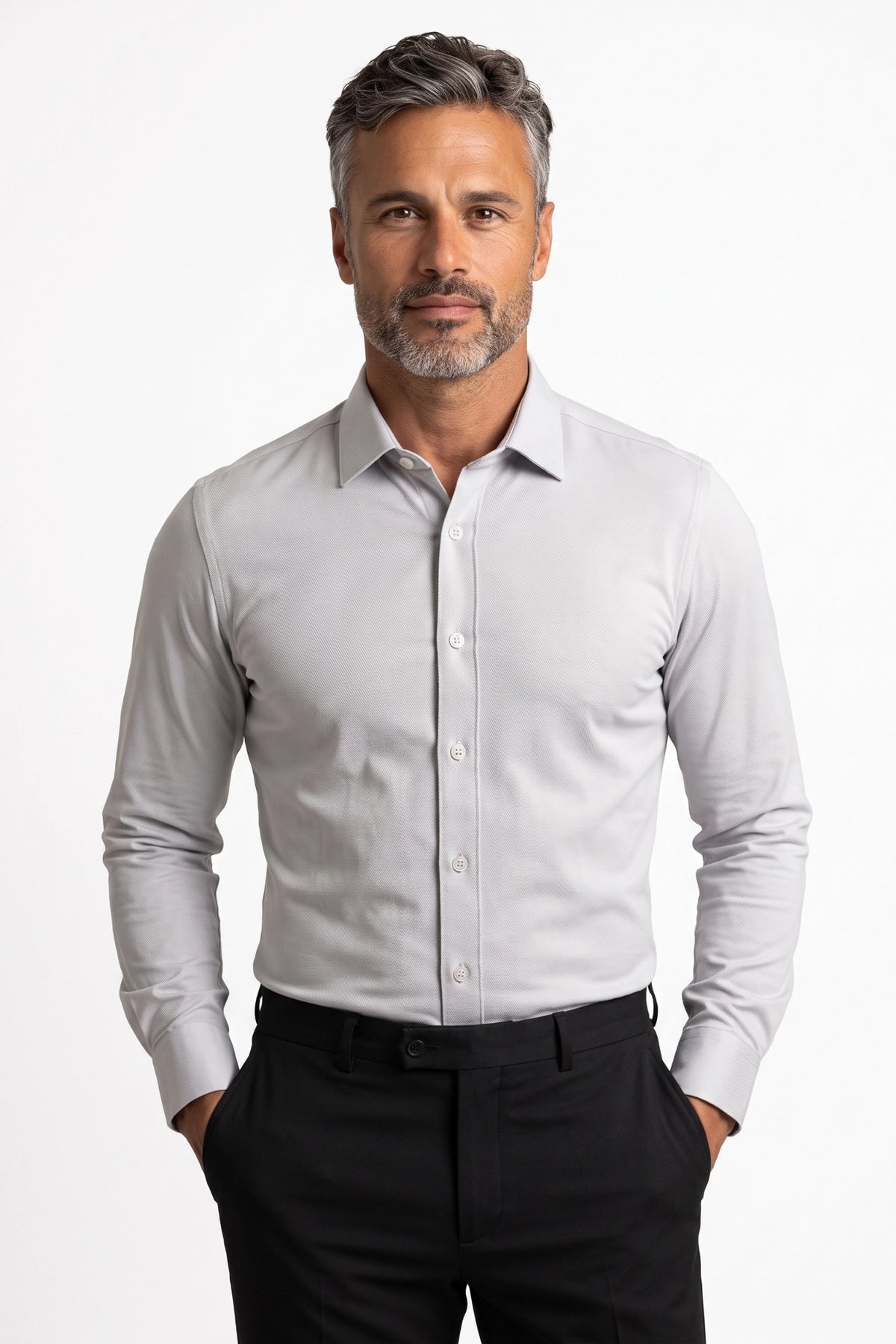 Camisa Social Slim Fibra de Bambu Texturizada