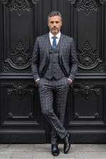 Terno Masculino Poliviscose Slim Xadrez Bellagio
