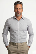 Camisa Social Slim Fit em Algodão Premium