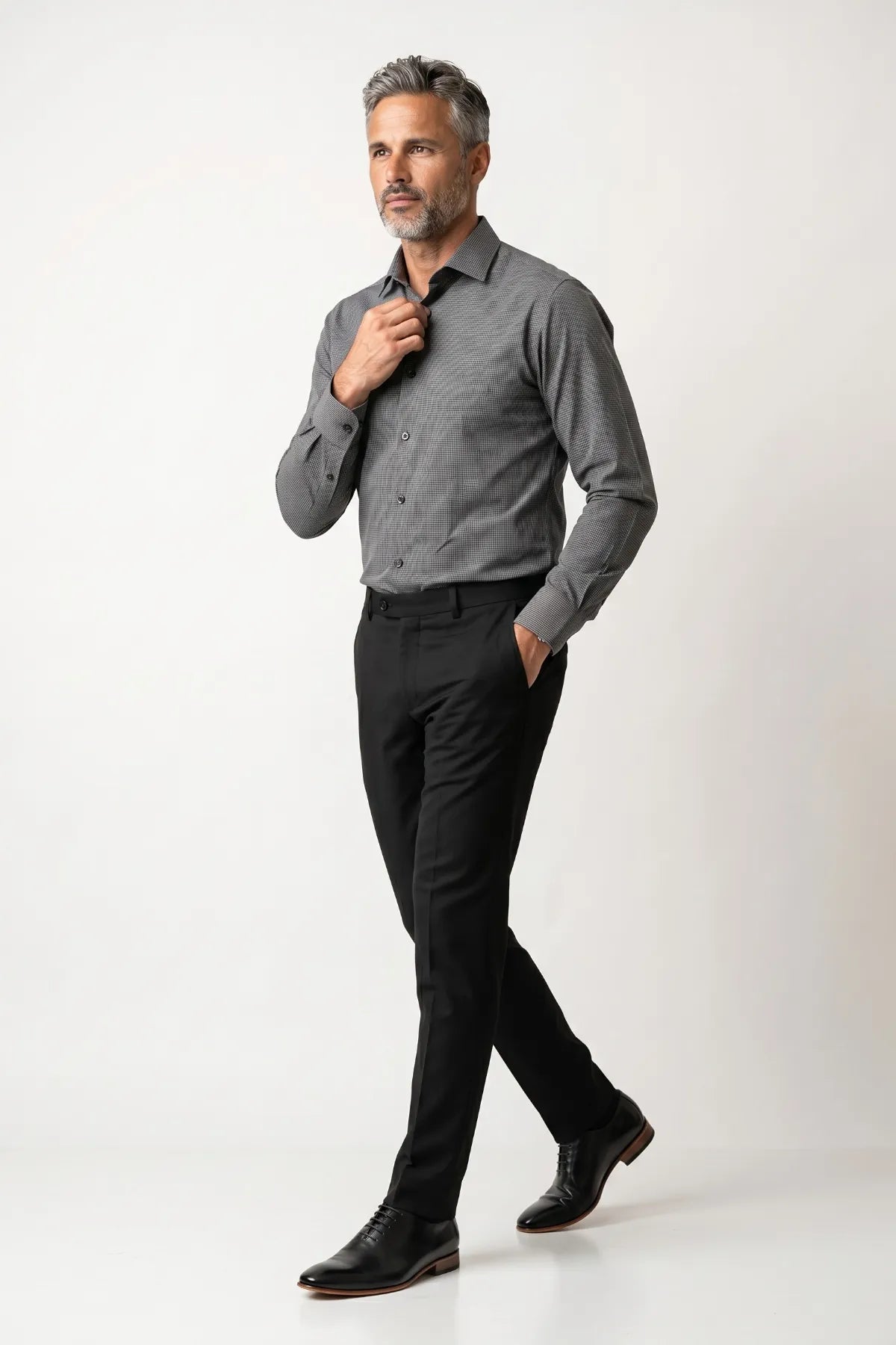 Camisa Social Masculina Tradicional Quadriculada