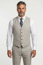 Terno Masculino Poliviscose Cinza Xadrez Sartoria