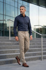 Camisa Social Masculina Tradicional Microtexturizada