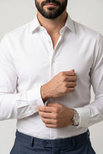 Camisa Social Slim Fit em Algodão Egípcio