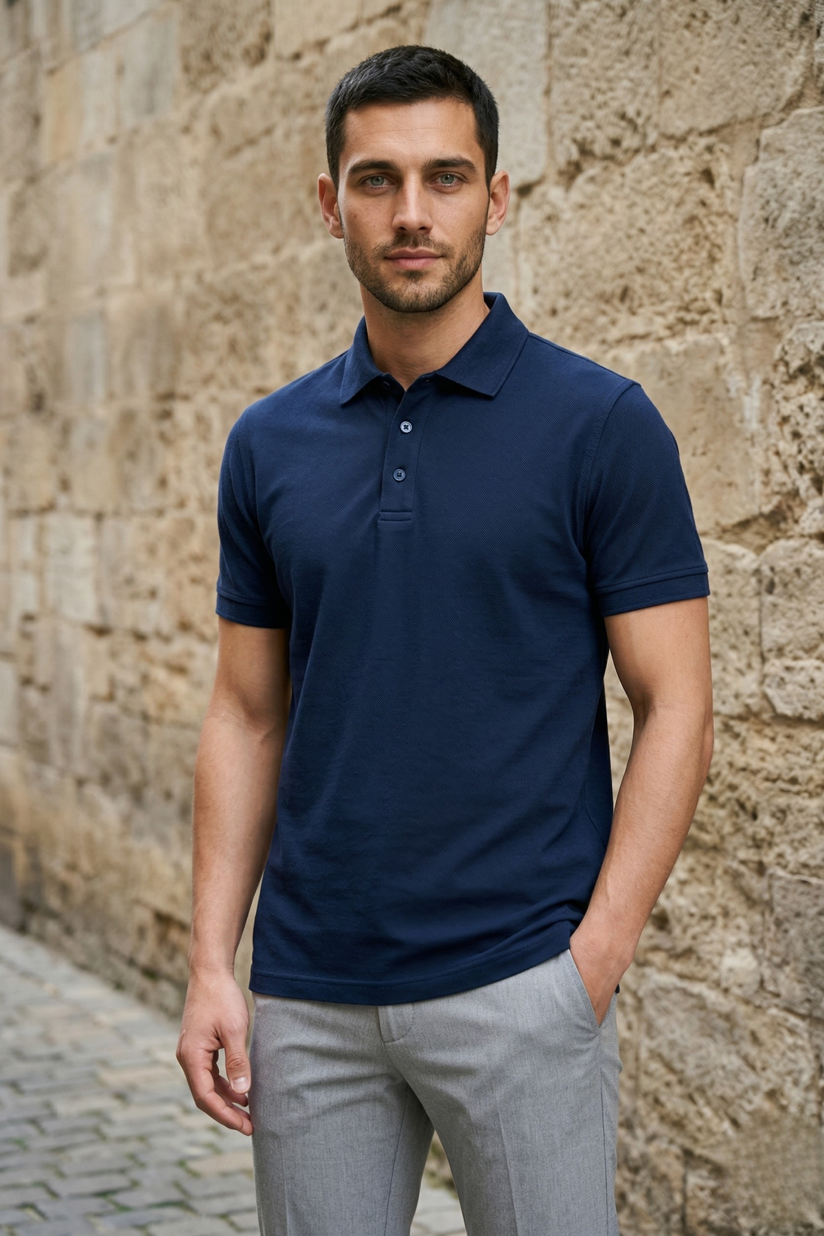Camisa Polo Piquet Algodão Egípcio Premium