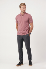 Camisa Polo em Algodão Pima com Elastano