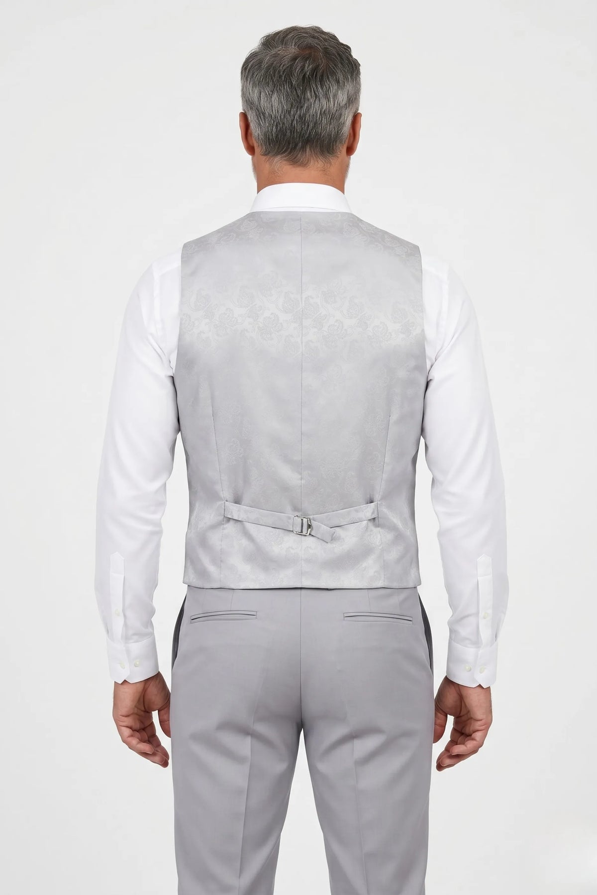 Terno Masculino Poliviscose Cinza Xadrez Sartoria