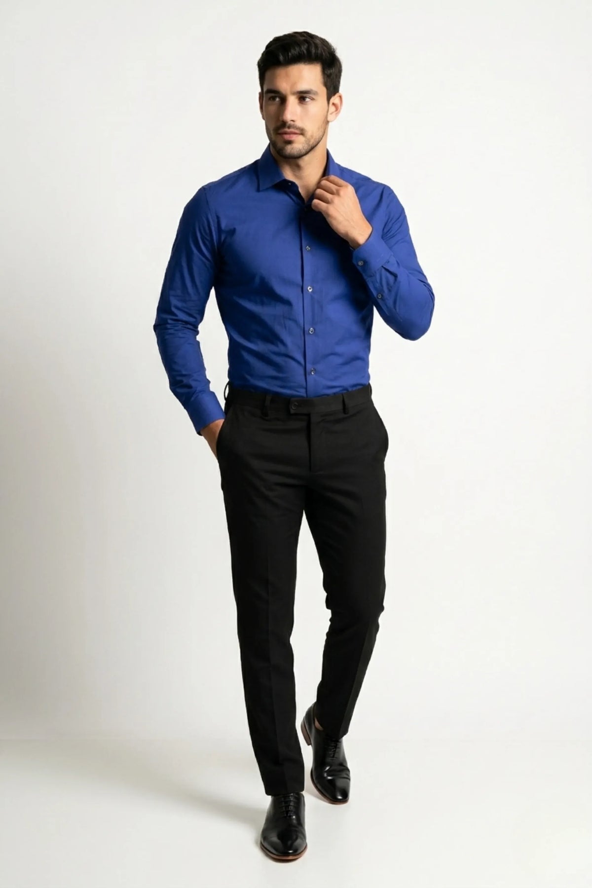 Camisa Social Masculina Slim com Elastano