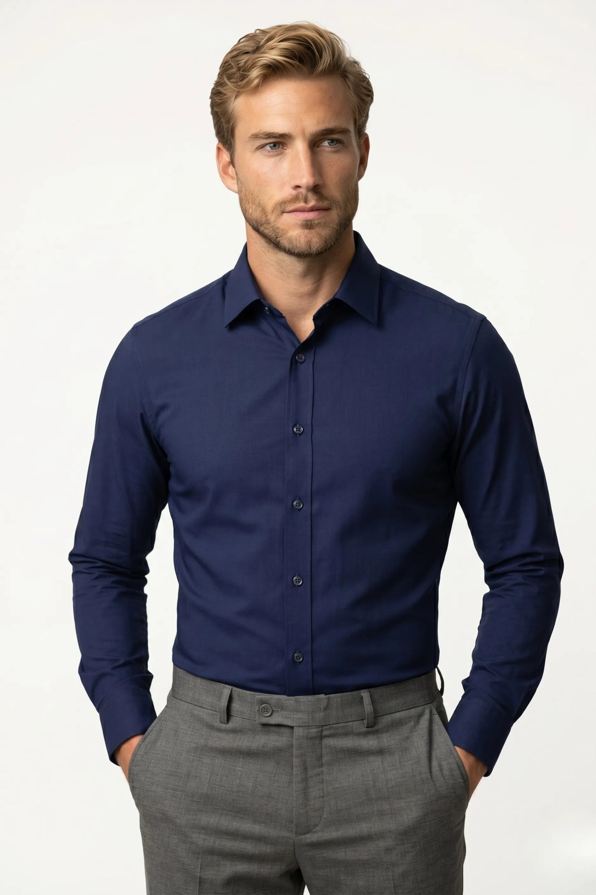 Camisa Social Slim Fit Bambu com Elastano