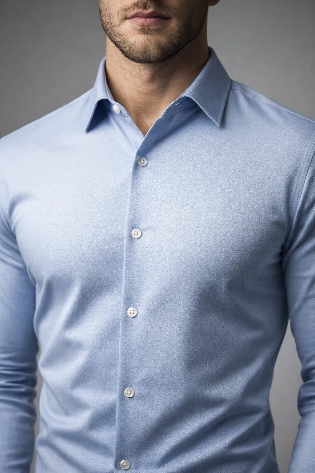 Camisa Social Masculina Super Slim com Elastano
