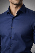 Camisa Social Slim Fit em Algodão Premium