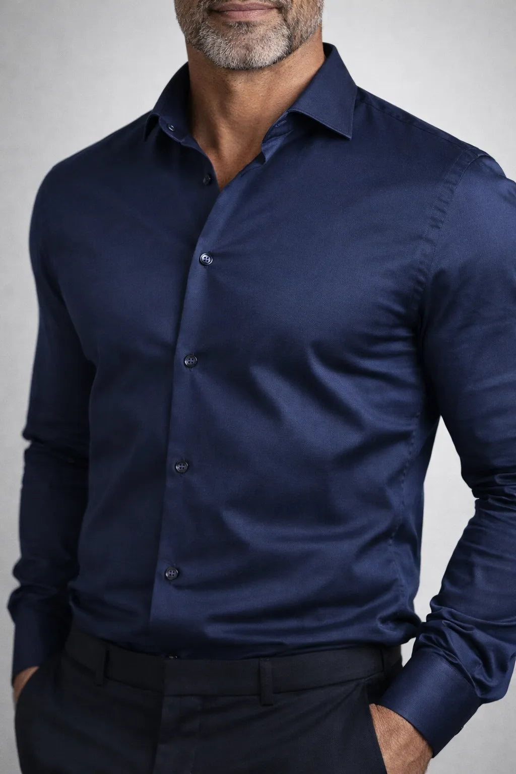 Camisa Social Slim Fit em Algodão Egípcio