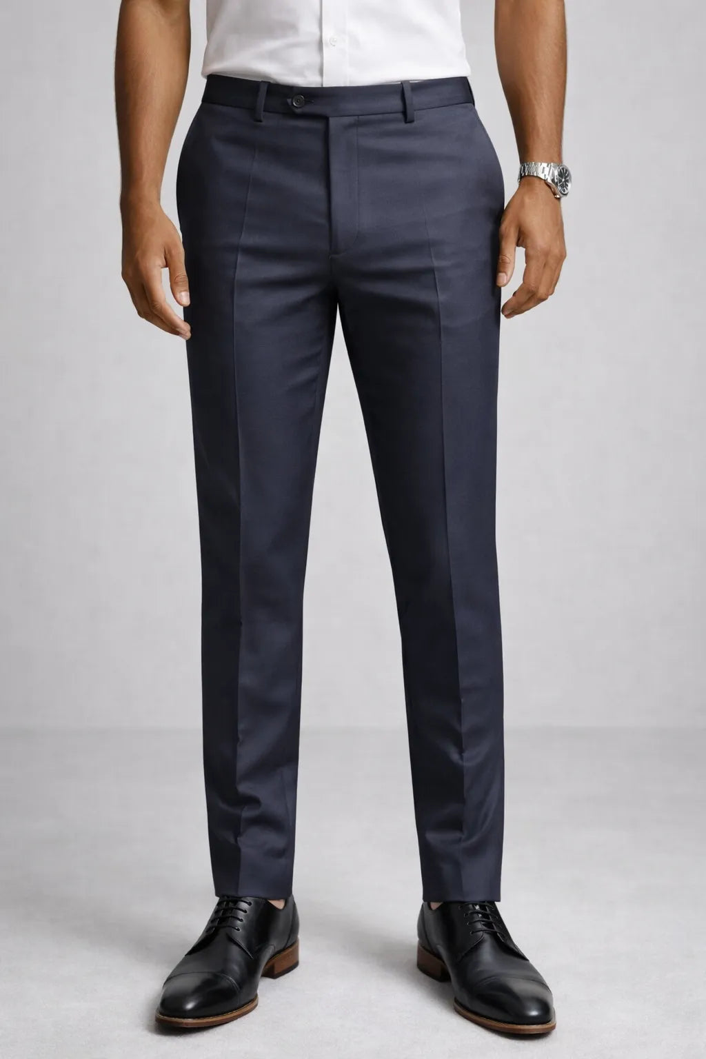 Calça Social Masculina em Poliéster com Elastano