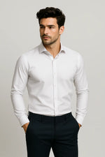 Camisa Social Slim Fit em Algodão Egípcio