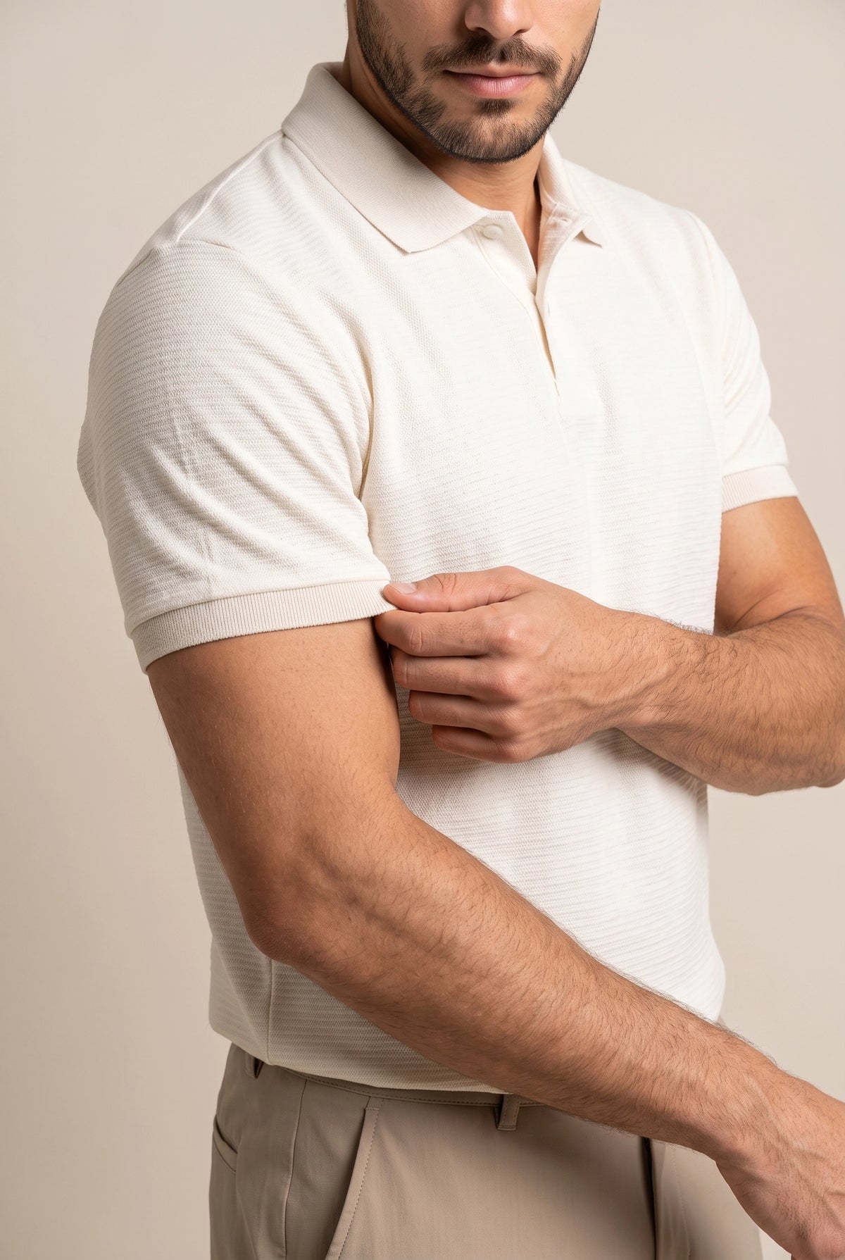 Camisa Polo Masculina Malha River Texturizada
