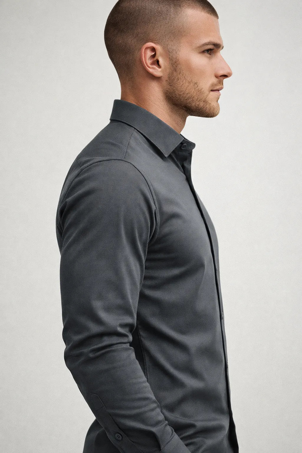 Camisa Social Masculina Super Slim com Elastano